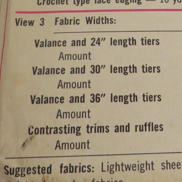 Simplicity 5494 Sewing Pattern Curtains 4 designs (complete) - Picture 8 of 9